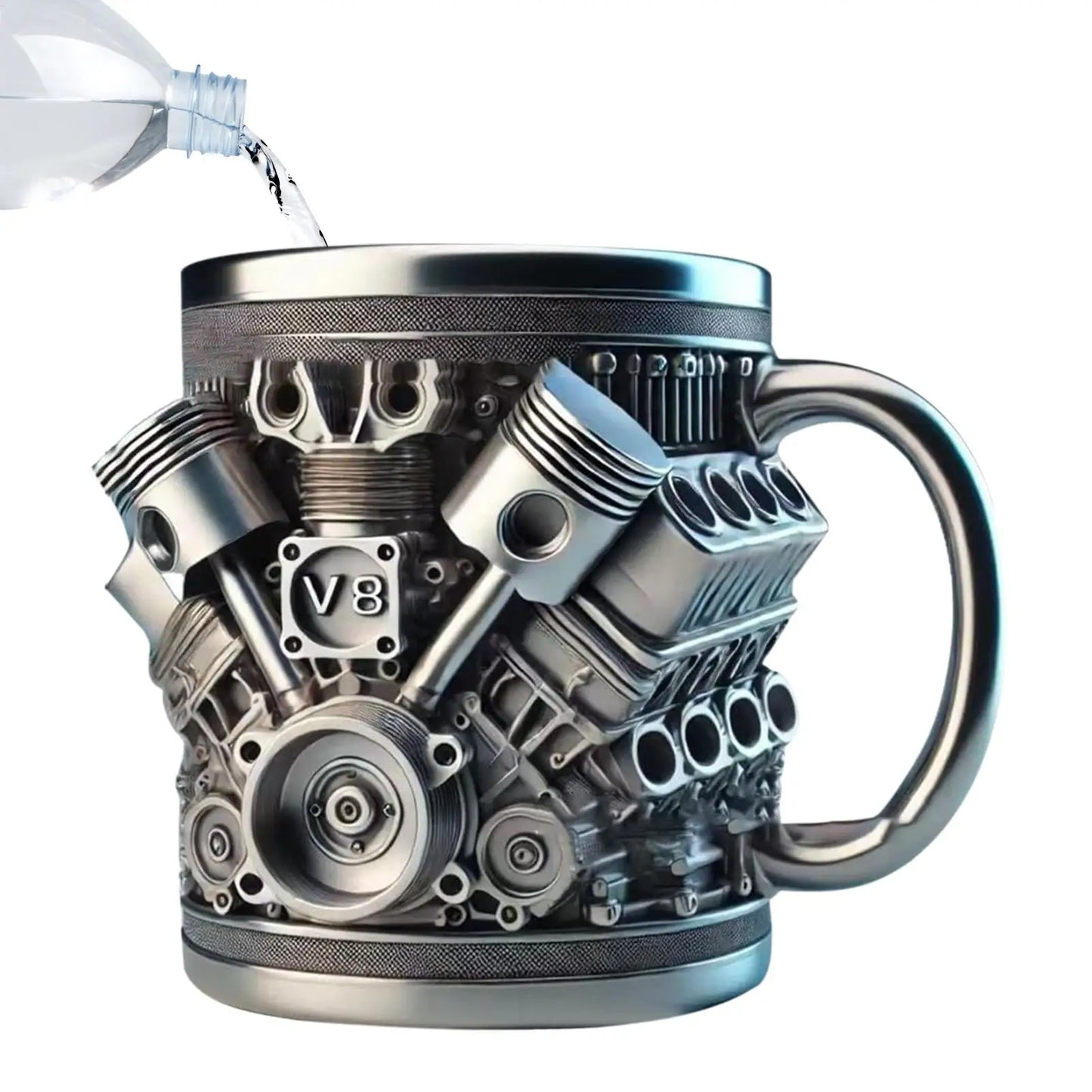 GetMugged V8/V6 Stainless Steel Engine Coffee Mug