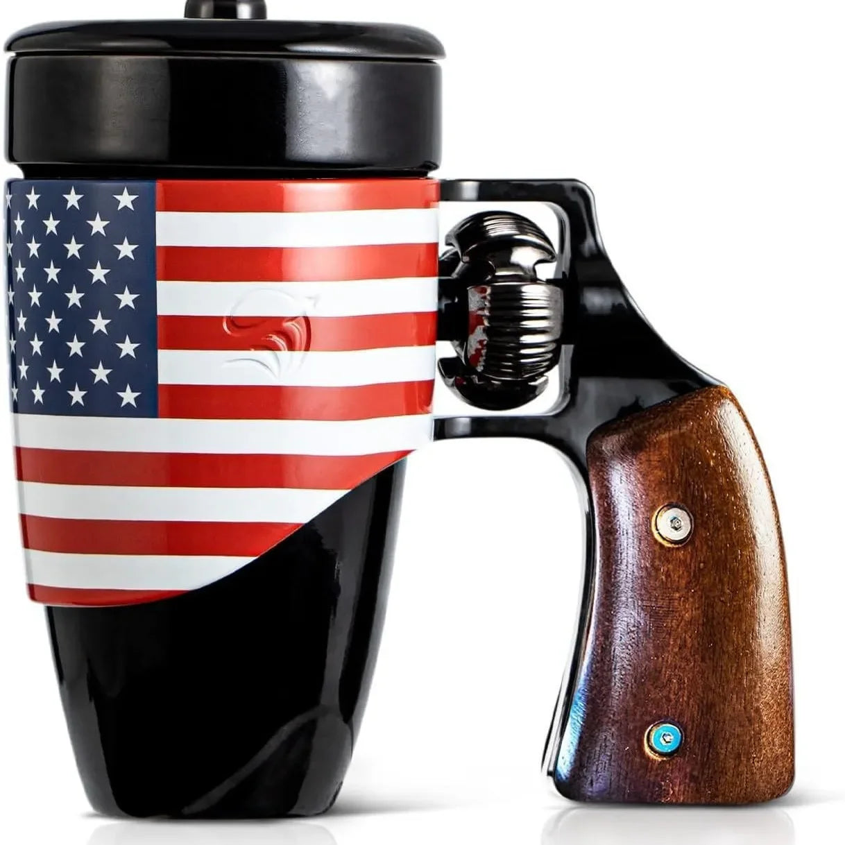 GetMugged™ Creative Revolver Handle Mug USA