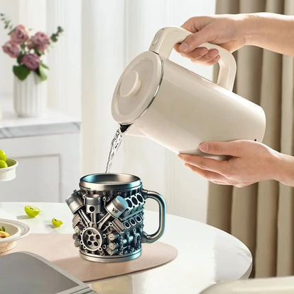 GetMugged V8/V6 Stainless Steel Engine Coffee Mug