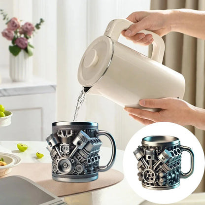 GetMugged V8/V6 Stainless Steel Engine Coffee Mug