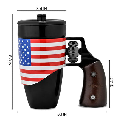 GetMugged™ Creative Revolver Handle Mug USA