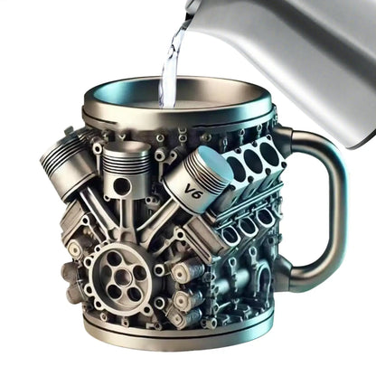 GetMugged V8/V6 Stainless Steel Engine Coffee Mug