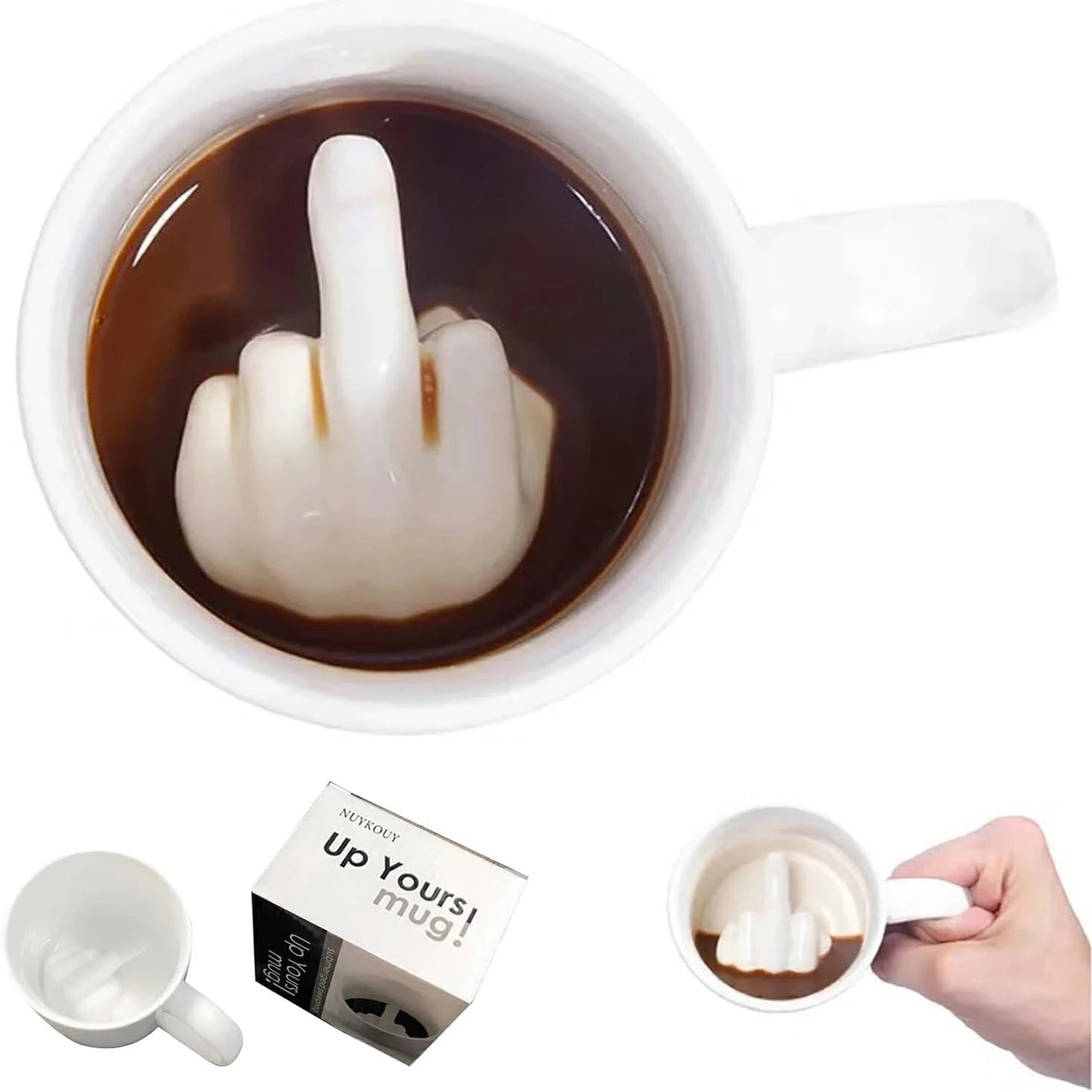 GetMugged™ Middle Finger Ceramic Coffee Mug